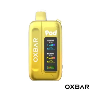 Bananers – Oxbar Ice-Nic Control 35K Disposable rechargeable vape with adjustable nicotine control and banana flavor.