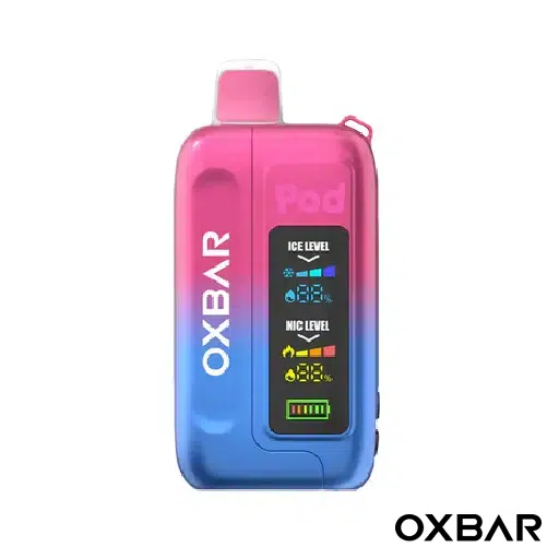 Blueberry Watermelon – Oxbar Ice-Nic Control 35K Disposable rechargeable vape with adjustable nicotine control and dual mesh coil.
