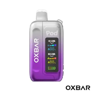 Clear Prism Oxbar Ice-Nic Control 35K Disposable vape with sleek modern design, transparent prism-style finish, compact body, and visible Oxbar branding.