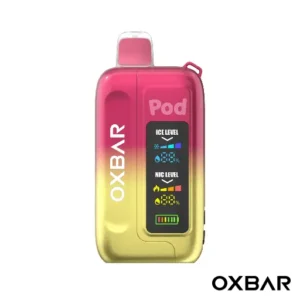 Strawberry Shortcake Oxbar Ice-Nic Control 35K Disposable featuring a dessert-inspired strawberry design, sleek body, integrated display, smooth finish, and Oxbar branding.