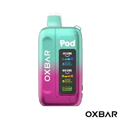 Triple Berry Ice Oxbar Ice-Nic Control 35K Disposable featuring a mixed berry-inspired design, streamlined casing, integrated screen, textured detailing, and Oxbar branding.