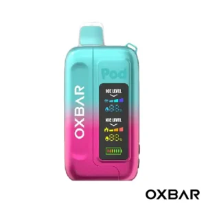 Watermelon Lush Oxbar Ice-Nic Control 35K Disposable with a refreshing watermelon-themed appearance, slim ergonomic body, digital display, and distinctive Oxbar logo.